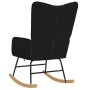 Silla mecedora de tela negra