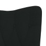 Silla mecedora de tela negra