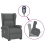 Sillón de masaje elevable tela gris oscuro