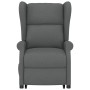 Sillón de masaje elevable tela gris oscuro
