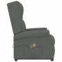Sillón de masaje elevable tela gris oscuro