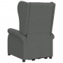 Sillón de masaje elevable tela gris oscuro