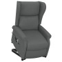Sillón de masaje elevable tela gris oscuro