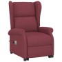 Sillón de masaje elevable tela rojo tinto