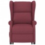 Sillón de masaje elevable tela rojo tinto
