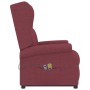 Sillón de masaje elevable tela rojo tinto