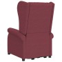 Sillón de masaje elevable tela rojo tinto