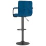 Taburetes de cocina 2 unidades terciopelo azul