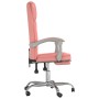 Silla de oficina reclinable cuero sintético rosa