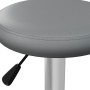 Taburetes de cocina 2 unidades cuero sintético gris