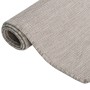 Alfombra de exterior de tejido plano gris taupe 100x200 cm