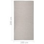 Alfombra de exterior de tejido plano gris taupe 100x200 cm