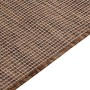 Alfombra de exterior de tejido plano marrón 140x200 cm