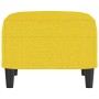 Reposapiés de tela amarillo claro 60x50x41 cm