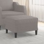 Reposapiés de tela gris taupe 60x50x41 cm