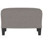 Reposapiés de tela gris taupe 60x50x41 cm