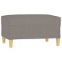 Reposapiés de tela gris taupe 70x55x41 cm