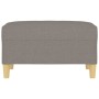 Reposapiés de tela gris taupe 70x55x41 cm