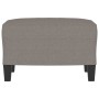 Reposapiés de tela gris taupe 60x50x41 cm