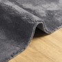 Alfombra de pelo corto suave lavable HUARTE antracita 120x120cm