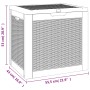 Caja de almacenaje de jardín polipropileno negra 55,5x43x53 cm