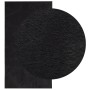 Alfombra de pelo corto suave lavable HUARTE negro 80x150 cm