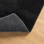 Alfombra de pelo corto suave lavable HUARTE negro 80x150 cm