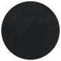 Alfombra de pelo corto suave lavable HUARTE negro Ø 100 cm