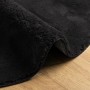 Alfombra de pelo corto suave lavable HUARTE negro Ø 100 cm