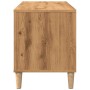 Mueble discos madera de ingeniería roble artisan 100x38x48 cm