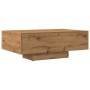 Mesa de centro madera ingeniería roble artisan 85x55x31 cm