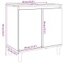 Mueble de lavabo madera de ingeniería envejecida 58x33x60 cm
