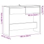 Mesa consola madera ingeniería roble artesanal 100x35x76,5 cm