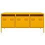 Mesa de centro acero laminado en frío amarillo 101,5x50x43,5 cm