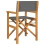 Sillas de director plegables 2 unidades madera maciza teca gris