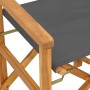 Sillas de director plegables 2 unidades madera maciza teca gris