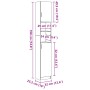 Armario de baño madera contrachapada madera vieja 32x25,5x190cm