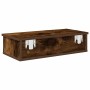 Estante de pared con cajones de madera contrachapada blanco