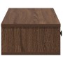 Estante de pared con cajones madera contrachapada roble marrón