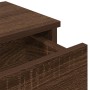 Estante de pared con cajones madera contrachapada roble marrón