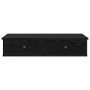 Estante de pared con cajones de madera contrachapada negro