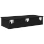 Estante de pared con cajones de madera contrachapada negro