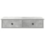 Estante de pared con cajones madera contrachapada gris hormigón