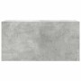 Mueble de pared baño madera ingeniería gris hormigón 80x25x40cm