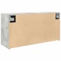 Mueble de pared baño madera ingeniería gris hormigón 80x25x40cm