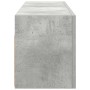 Mueble pared baño madera ingeniería gris hormigón 100x25x30cm