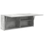 Mueble pared baño madera ingeniería gris hormigón 100x25x40 cm