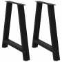 Patas de mesa de centro forma A 2uds acero negro 80x(72-73) cm