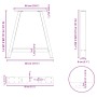 Patas de mesa de centro forma A 2uds acero negro 80x(72-73) cm