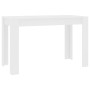 Mesa de comedor de madera de ingeniería blanco 120x60x76 cm